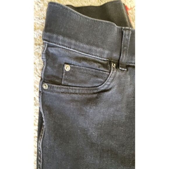 Spanx Black Pull On Denim Pants Skinny Jeggings High Waisted Womens Sz S Petite - Picture 11 of 13